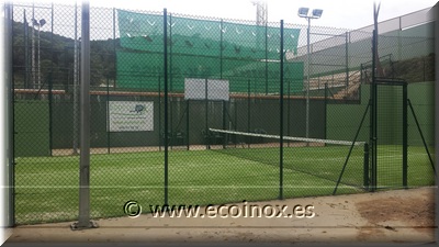 Pista de padel del Club Tennis Guíxols anomenada com pista "ECOINOX".